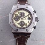 Swiss Grade Audemars Piguet Replica Watch SS Brown Leather